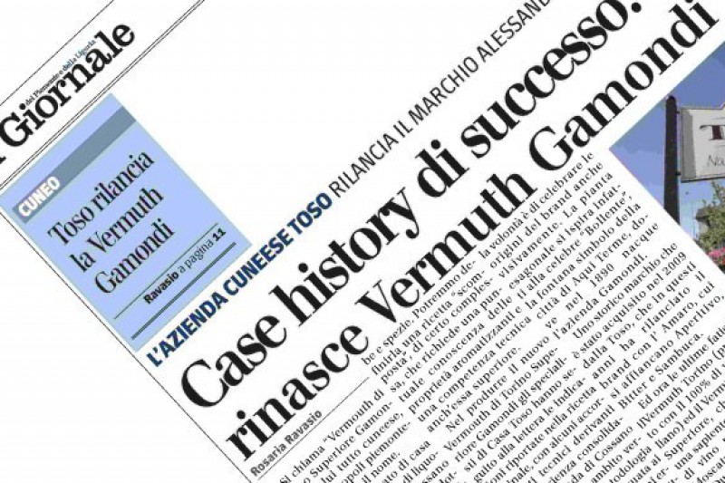 Il Giornale pubblica la rinascita e il successo del Vermuth Gamondi